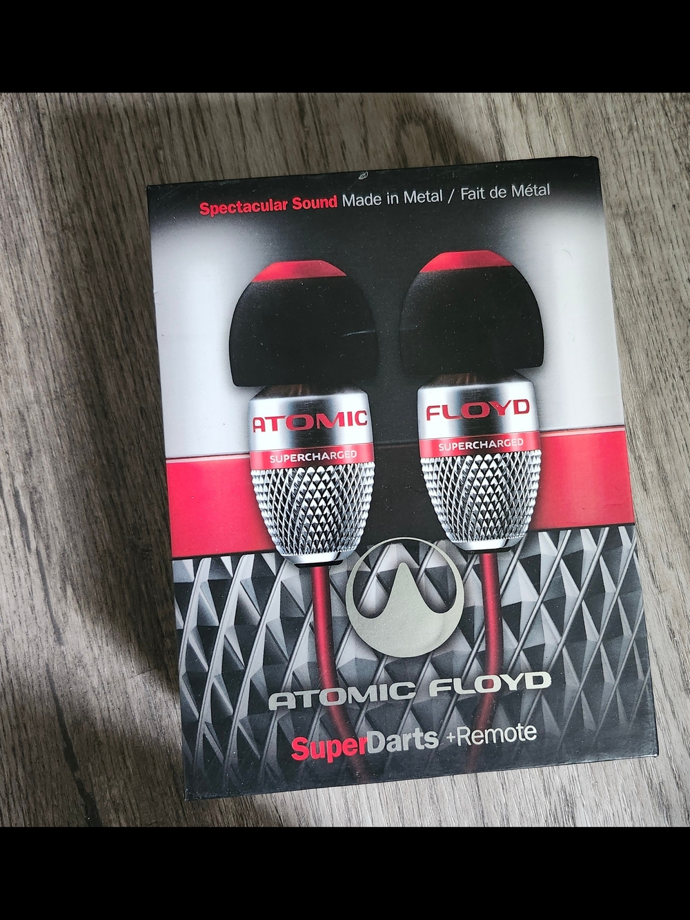 Brand New Atomic Floyd SuperDarts In-Ear Earbuds - Red & Silver